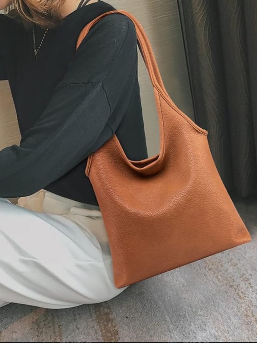 Montana West Slouchy Hobo Bag, soft vegan leather
